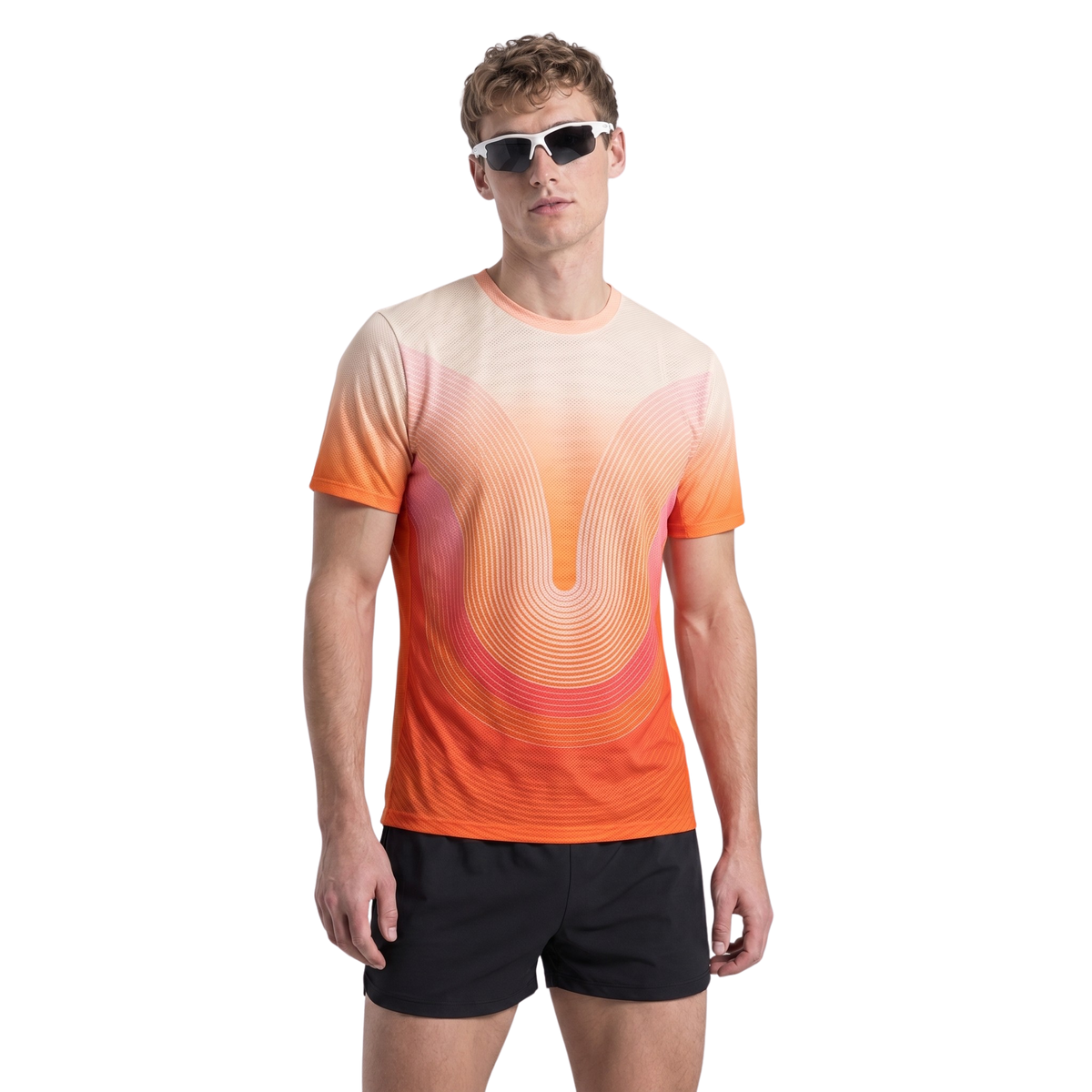 Sunset Heat Ultra-Light Running Tee | DRY FLOW™